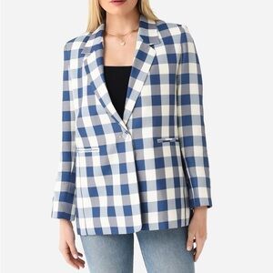 Hunter Bell Sterling Blazer Blue Check Print NWT